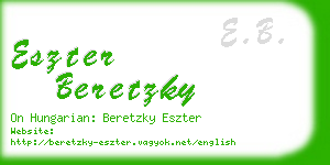 eszter beretzky business card